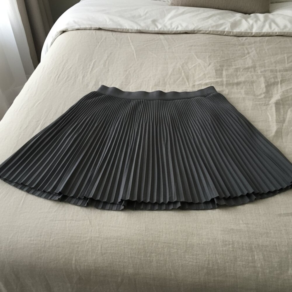 Grey Pleated Skirt! Size 2 - Picture 2 of 3